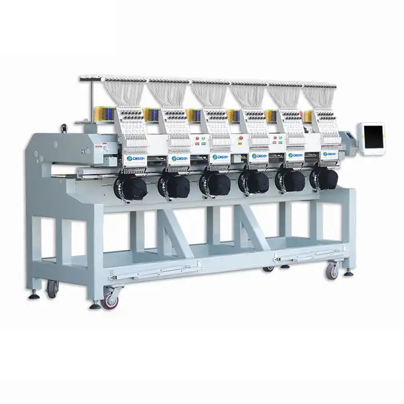 DS-J1206 Macchina da ricamo industriale multitesta Macchina da ricamo ad alta velocità con cappuccio per magliette a sei teste