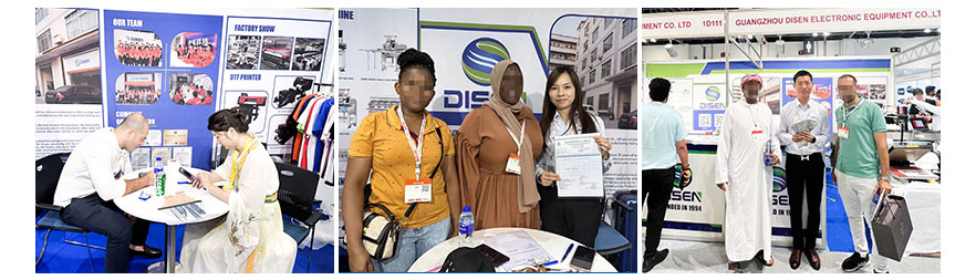 Fiera di Dubai, foto con i clienti