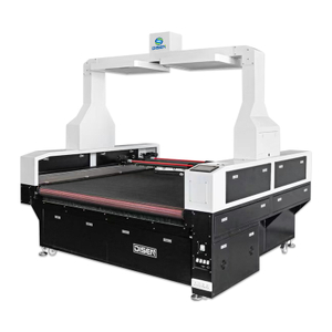 Tagliente laser in tessuto di fabbrica e taglierina 
