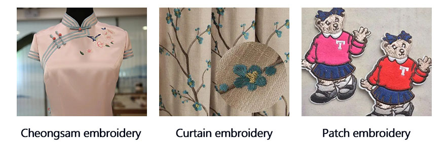 ricami cheongsam, ricami per tende, ricami patch