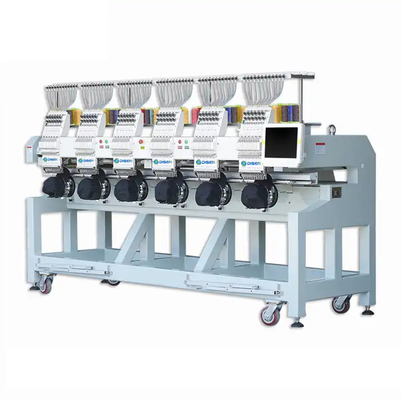 DS-J1206 Macchina da ricamo industriale multitesta Macchina da ricamo ad alta velocità con cappuccio per magliette a sei teste